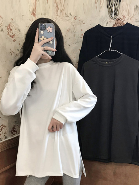 Bluză de damă cu decolteu oval și mâneci lungi - albă, neagră și gri