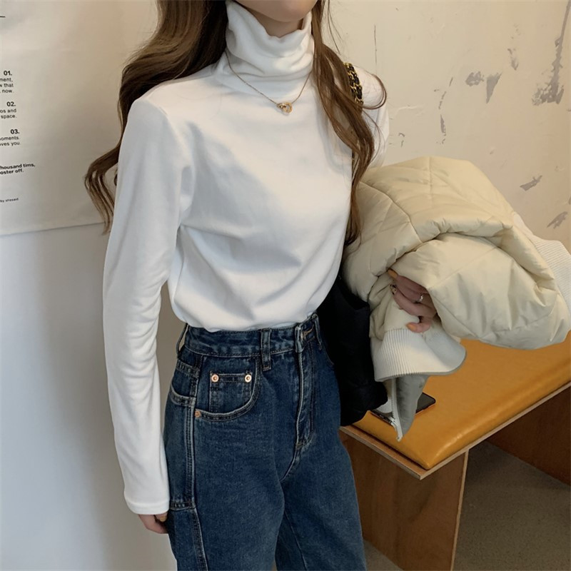 Bluză casual de damă cu guler polo și mâneci lungi