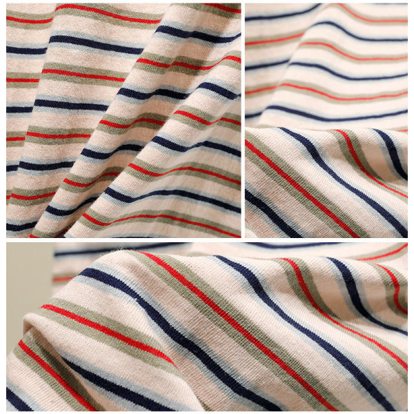 Tricou dama in dungi cu maneca scurta si decolteu oval