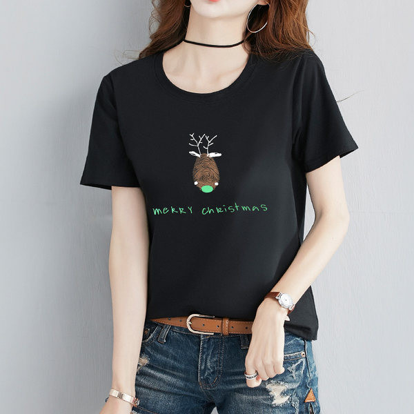 Tricou casual cu maneci scurte si aplicatie