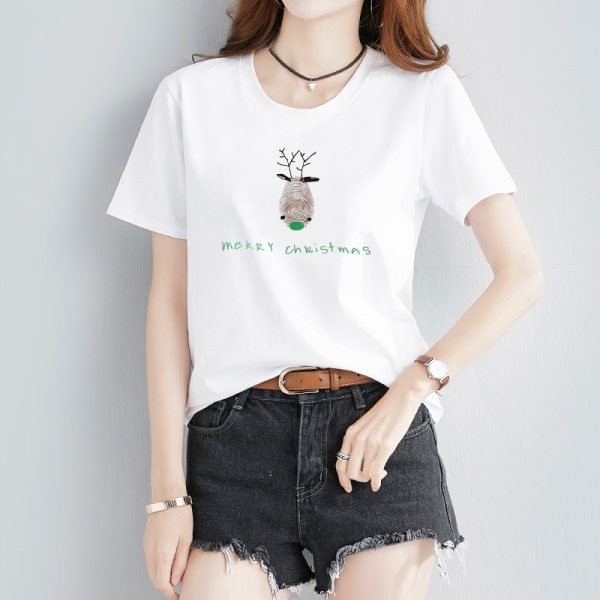 Tricou casual cu maneci scurte si aplicatie