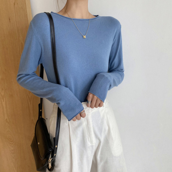 Bluza casual dama cu decolteu oval in mai multe culori