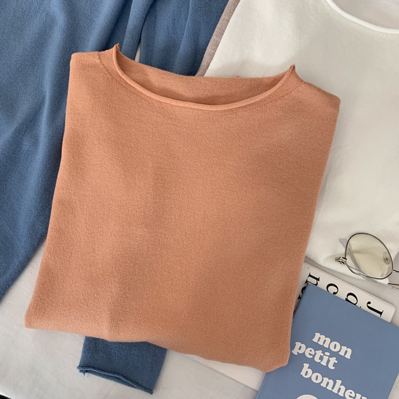 Bluza casual dama cu decolteu oval in mai multe culori