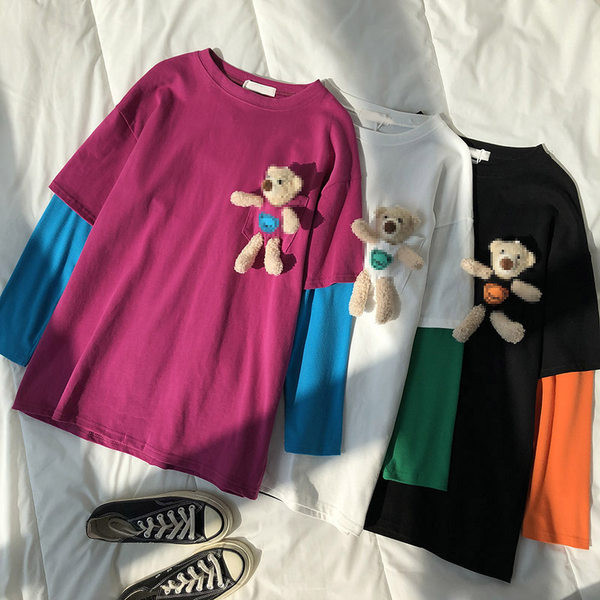 Bluză de damă cu mâneci lungi și element 3D