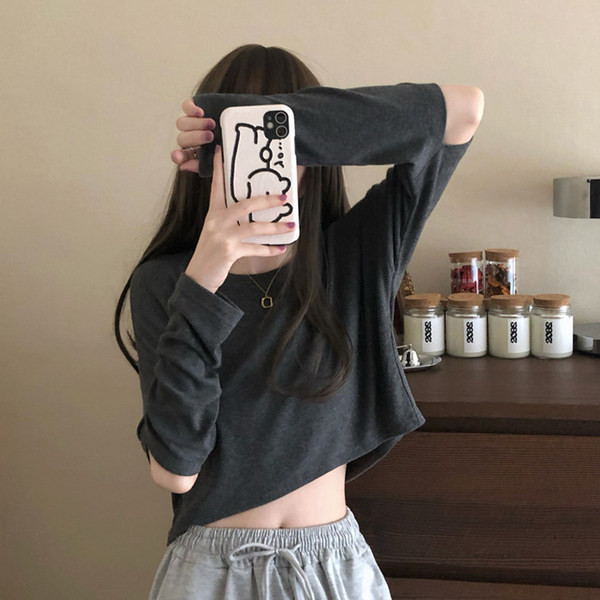 Bluză de damă-model uni cu mâneci lungi