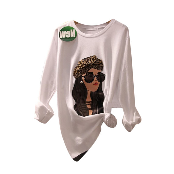 Tricou larg zilnic cu aplicație 3D