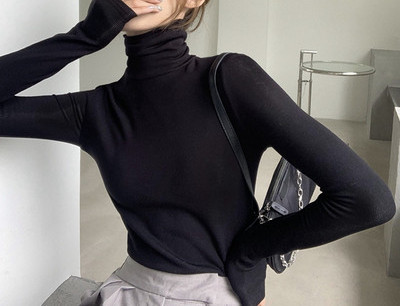 Bluza de dama model nou - cu guler inalt si maneci lungi