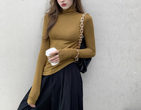 Bluza de dama model nou - cu guler inalt si maneci lungi