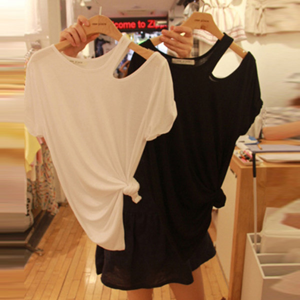 Tricou casual modern, cu decupaje