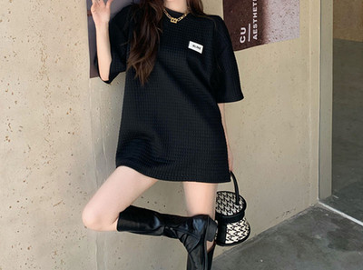 Tricou larg de damă cu inscripție