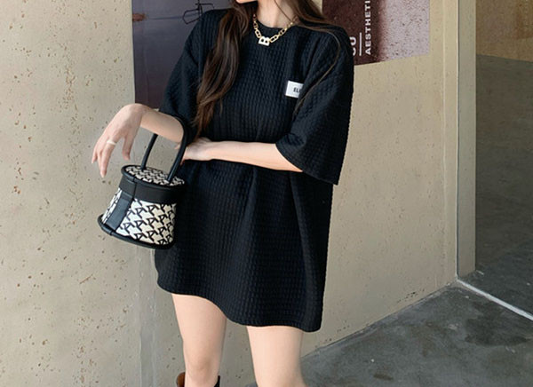 Tricou larg de damă cu inscripție