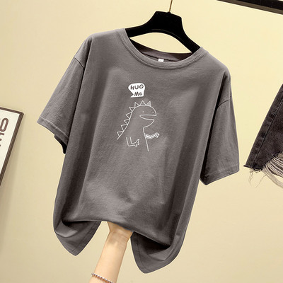 Tricou dama cu aplicatie si decolteu oval