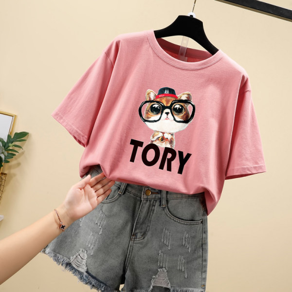 Tricou dama cu decolteu oval si aplicatie