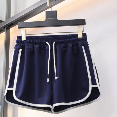 Pantaloni scurți casual de damă, cu talie înaltă și cravate