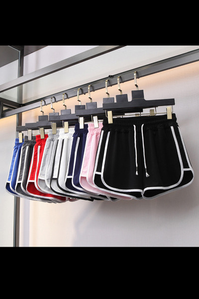 Pantaloni scurți casual de damă, cu talie înaltă și cravate