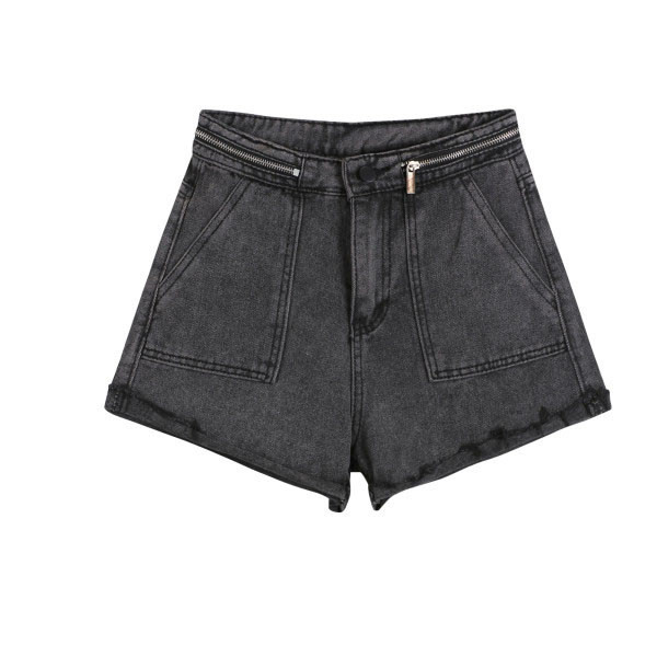 Blugi scurti de dama cu fermoar si buzunare