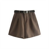 Pantaloni largi de dama cu talie inalta