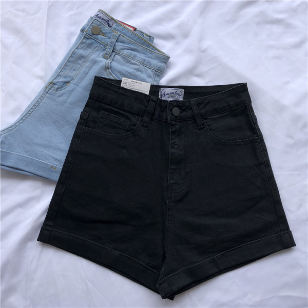 Pantaloni scurți de damă la modă cu talie înaltă - mai multe culori