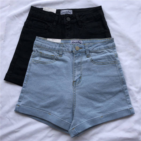 Pantaloni scurți de damă la modă cu talie înaltă - mai multe culori