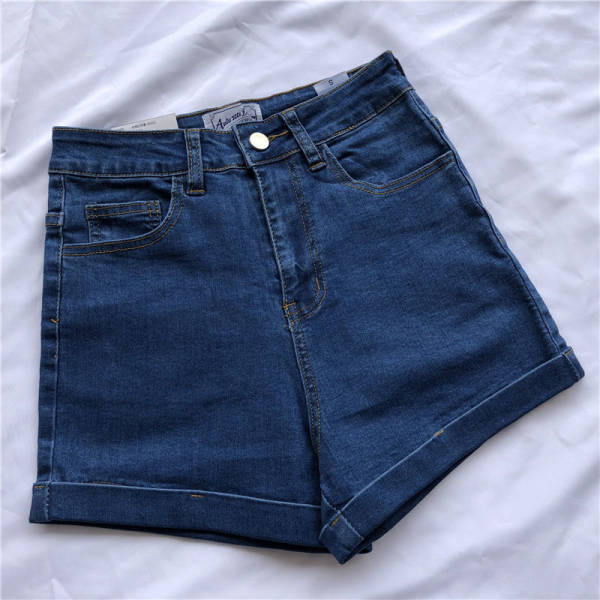 Pantaloni scurți de damă la modă cu talie înaltă - mai multe culori