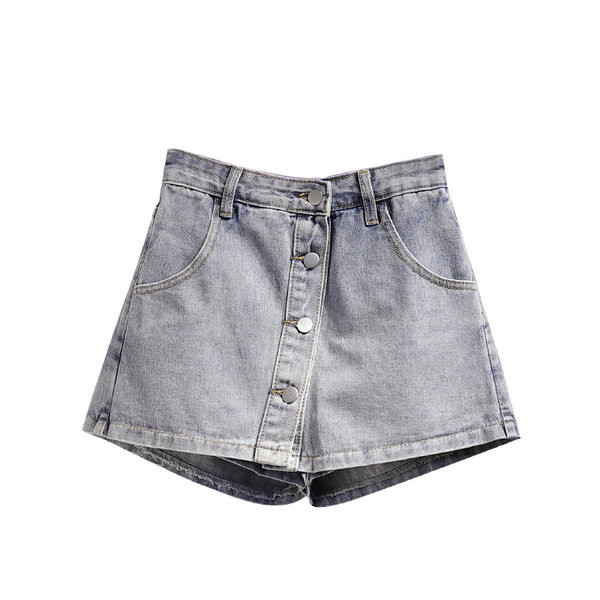 Sieviešu īsie džinsi ar augstu vidukli