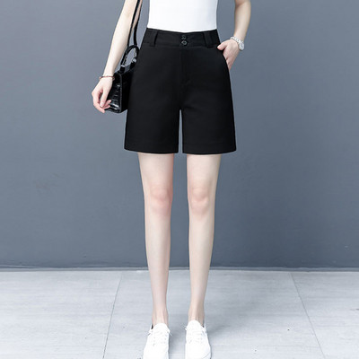 Pantaloni de dama cu talie inalta si nasture