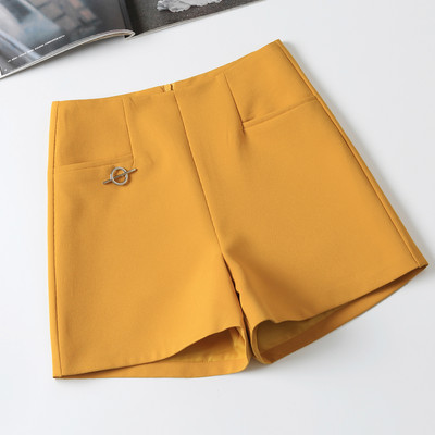 Pantaloni scurți moderni de damă cu element metalic