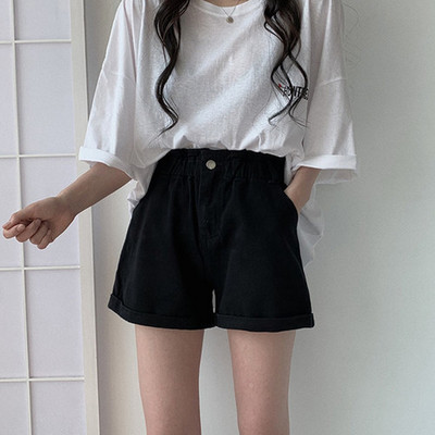 Pantaloni scurți casual de damă cu talie înaltă - trei culori