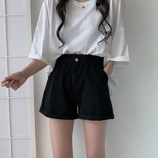 Pantaloni scurți casual de damă cu talie înaltă - trei culori