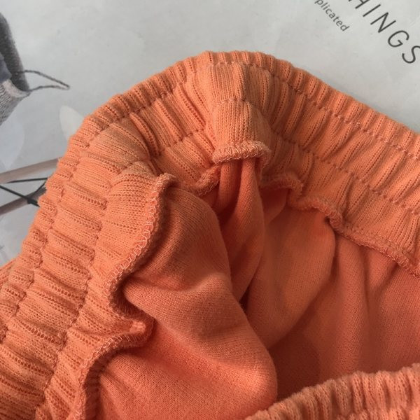 Pantaloni scurți casual cu cravate și talie elastică