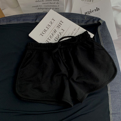 Pantaloni scurți cu legături și talie elastică