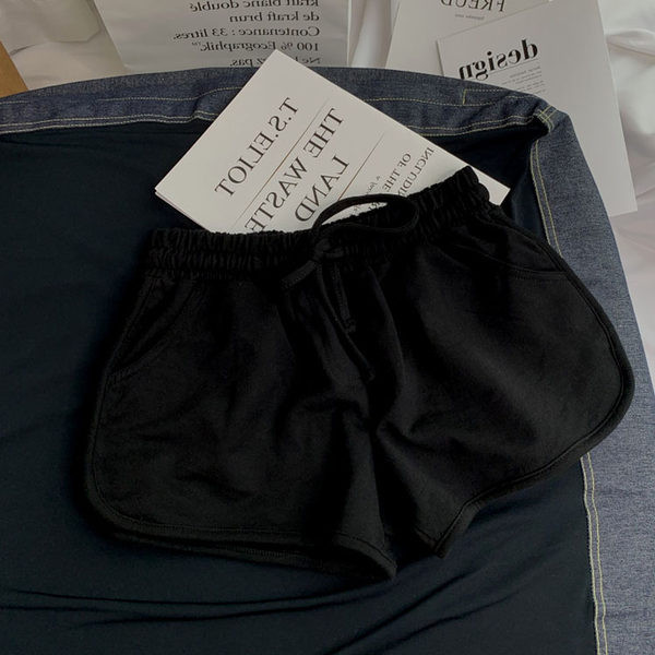 Pantaloni scurți cu legături și talie elastică