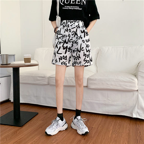 Ikdienas sieviešu platas bikses ar augstu vidukli