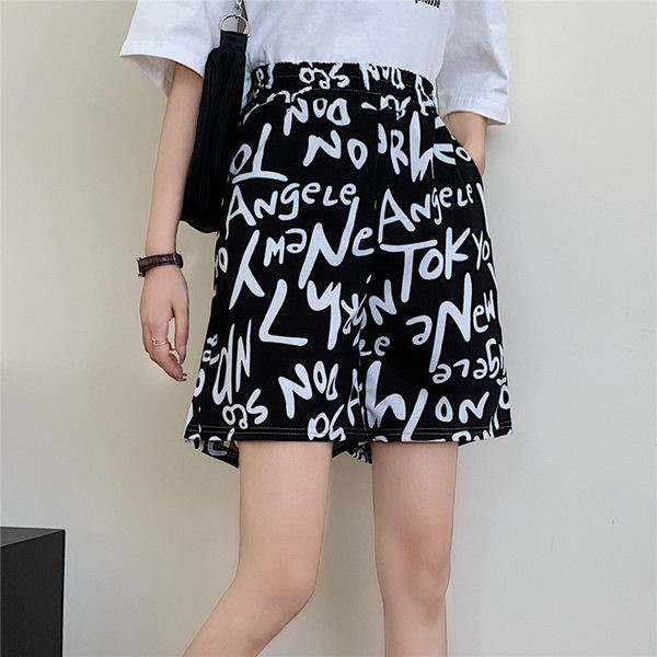 Ikdienas sieviešu platas bikses ar augstu vidukli