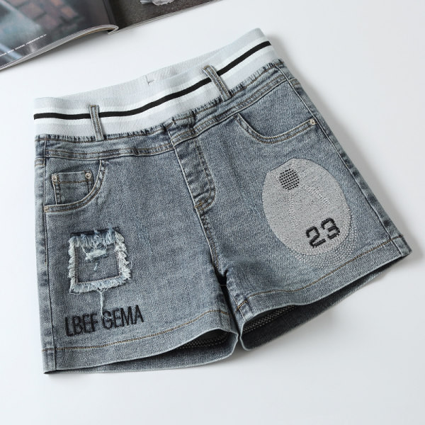 Blugi casual de dama cu talie elastica