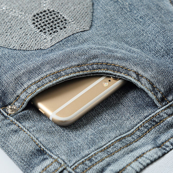 Blugi casual de dama cu talie elastica