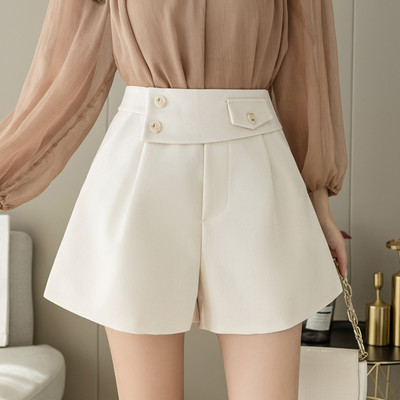 Pantaloni scurți casual de damă cu talie înaltă