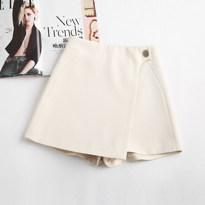 Pantaloni de fusta model nou pentru femei cu nasture si talie inalta