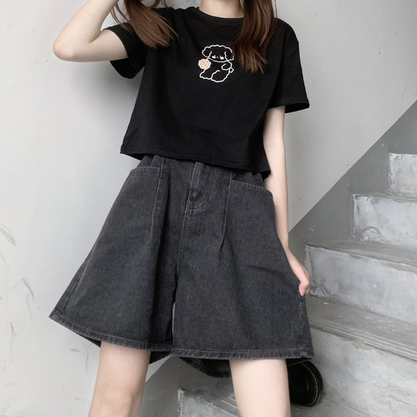 Blugi scurti casual dama - model larg