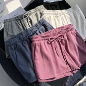 Pantaloni scurți casual din bumbac, cu talie elastică