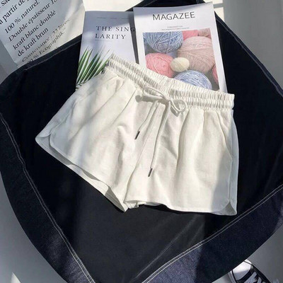 Pantaloni scurți casual din bumbac, cu talie elastică