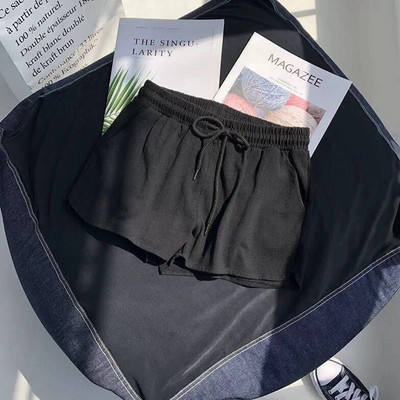 Pantaloni scurți casual din bumbac, cu talie elastică