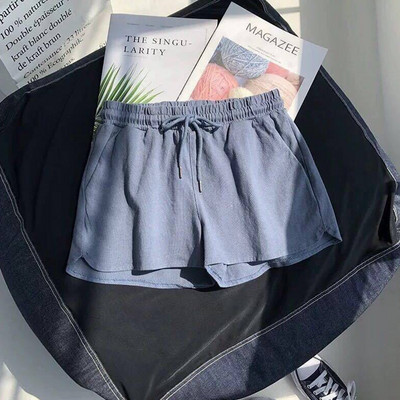 Pantaloni scurți casual din bumbac, cu talie elastică