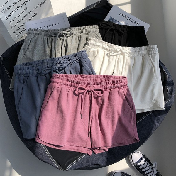 Pantaloni scurți casual din bumbac, cu talie elastică