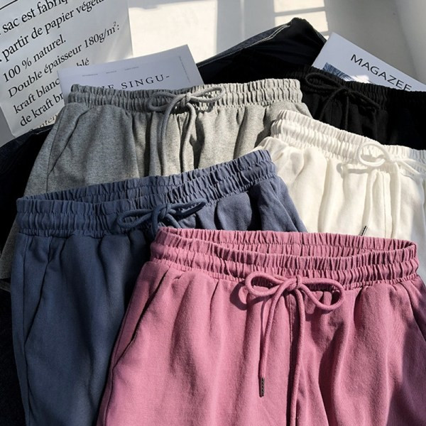 Pantaloni scurți casual din bumbac, cu talie elastică