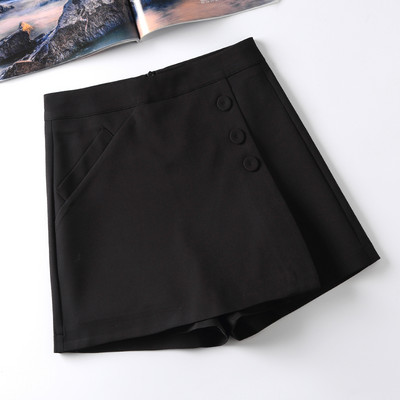 Pantaloni scurți/fustă de damă cu nasturi și talie înaltă