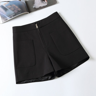 Pantaloni scurți de vară de damă cu fermoar și buzunare