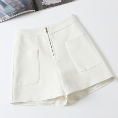 Pantaloni scurți de vară de damă cu fermoar și buzunare