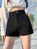 Pantaloni scurți din denim cu talie înaltă pentru femei