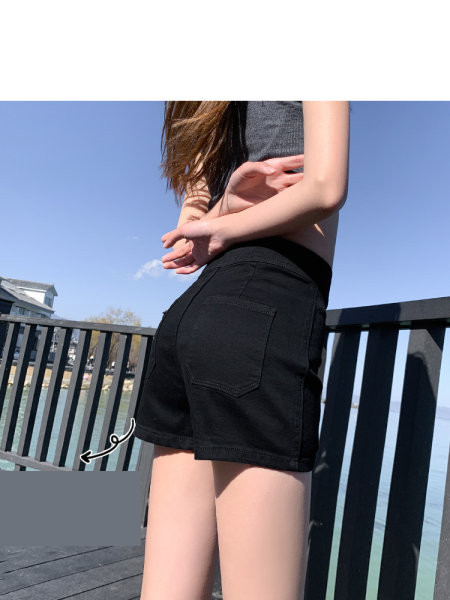 Pantaloni scurți casual de damă cu talie înaltă - trei culori